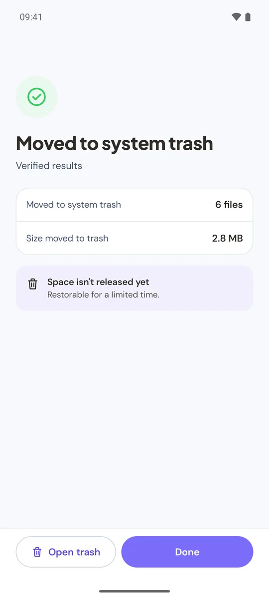 Result screen